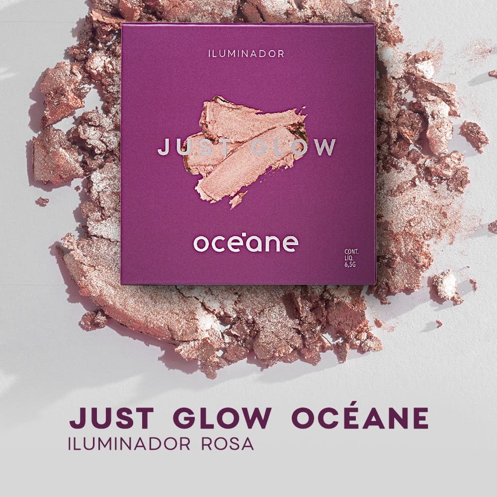 Iluminador Rosa  Just Glow Bouquet Océane Purple 6,5g