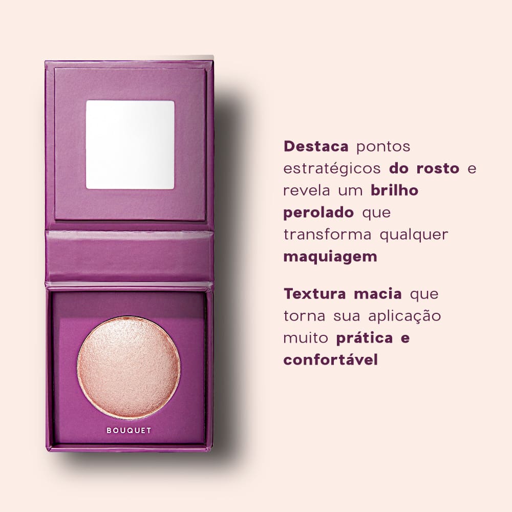 Iluminador Rosa  Just Glow Bouquet Océane Purple 6,5g