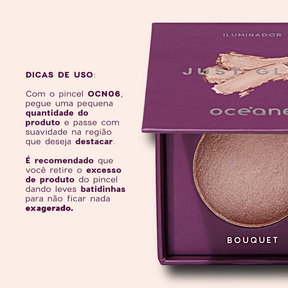 Iluminador Rosa  Just Glow Bouquet Océane Purple 6,5g