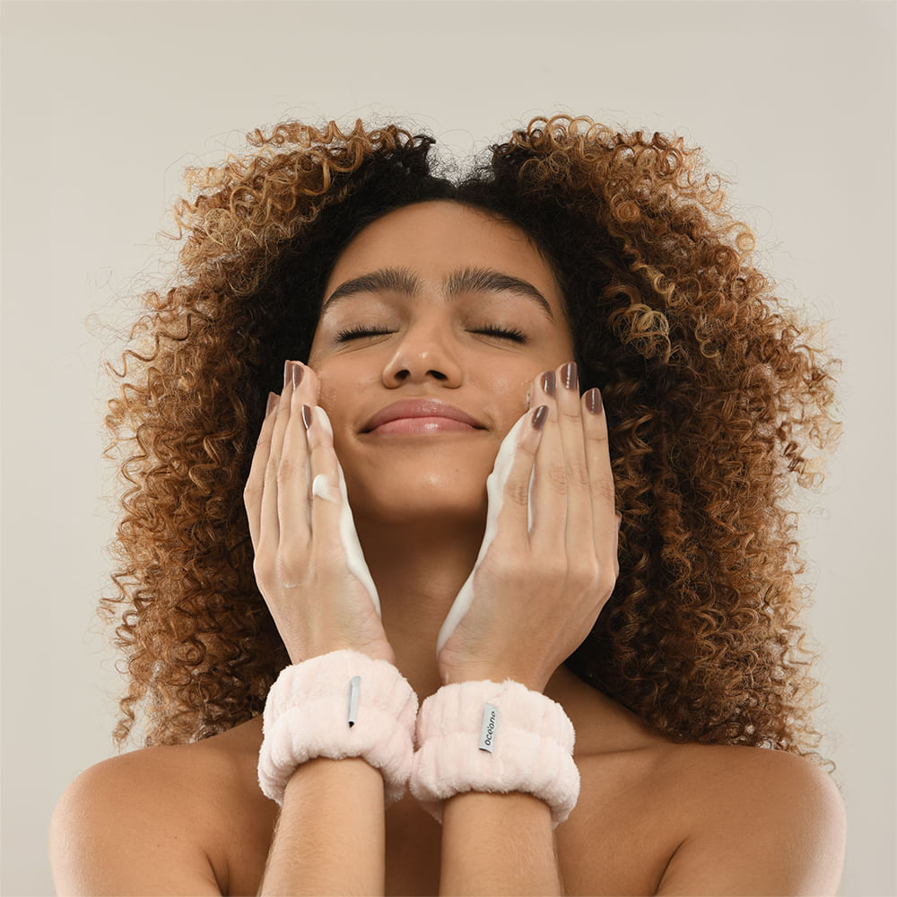 Faixa de Pulso Rosa  Skincare Wristband