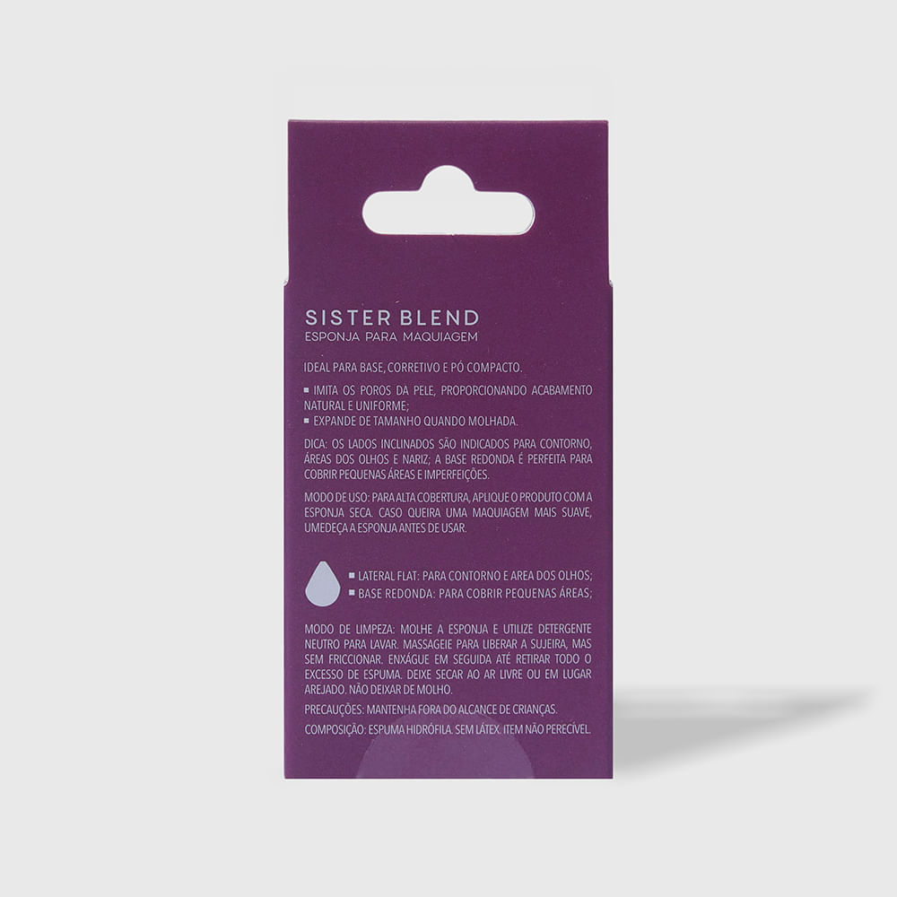 Esponja de Maquiagem Sister Blend Océane Roxa