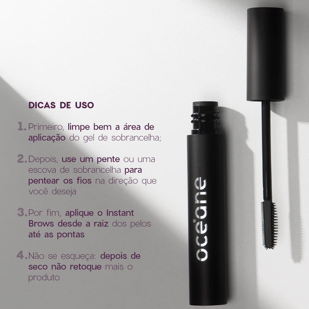 Gel Fixador para Sobrancelhas Incolor  Instant Brows Océane Purple 7g