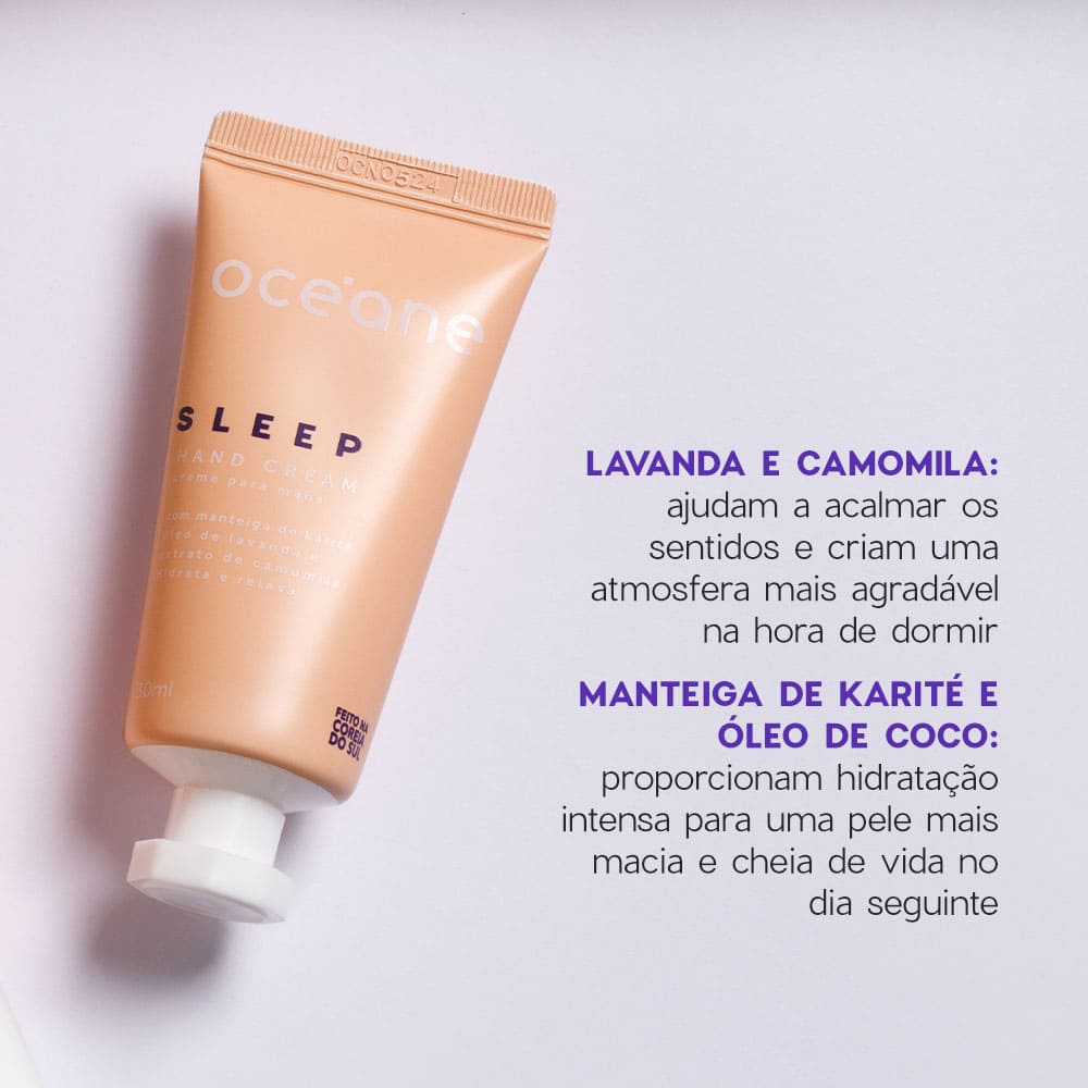 Creme para Mãos com Camomila e Lavanda  Sleep Hand Cream 30ml