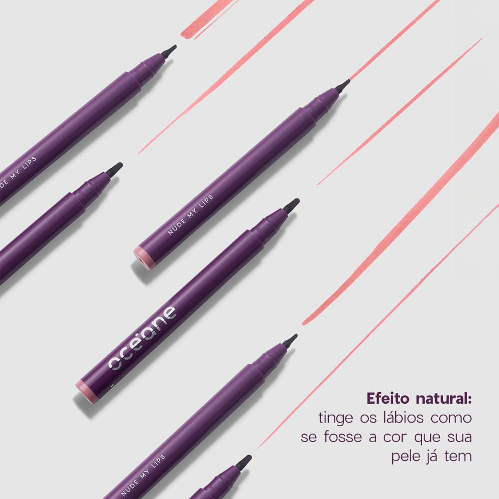 Caneta Batom Nude  Tinted Pen Nude My Lips Océane Purple 1,2ml