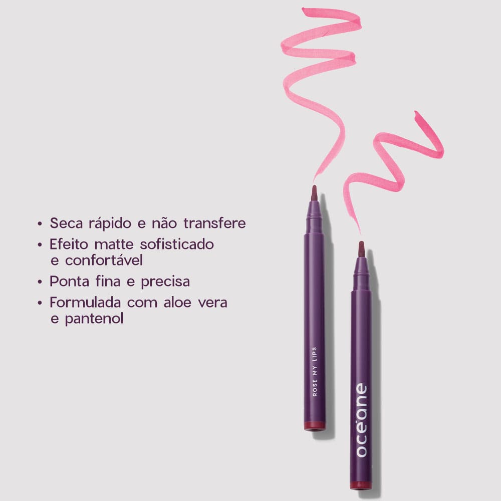 Caneta Batom Nude  Tinted Pen Nude My Lips Océane Purple 1,2ml