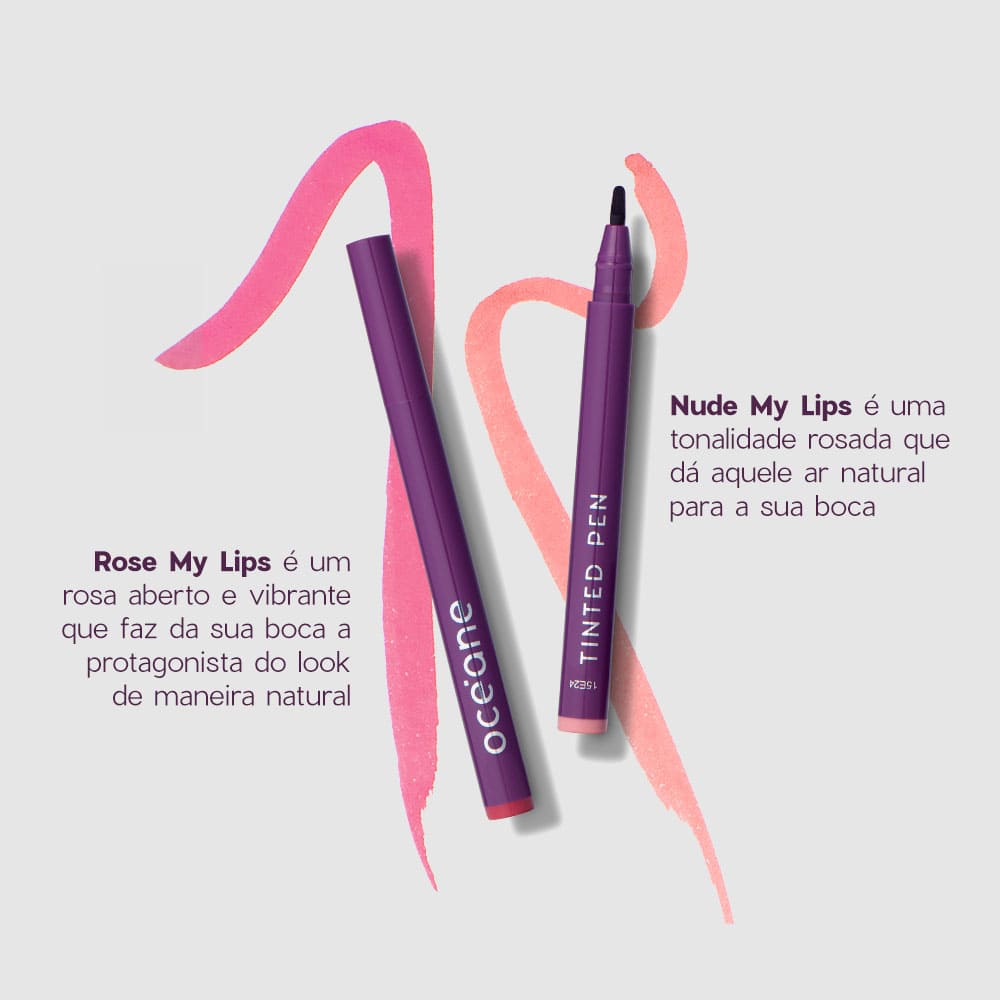 Caneta Batom Nude  Tinted Pen Nude My Lips Océane Purple 1,2ml