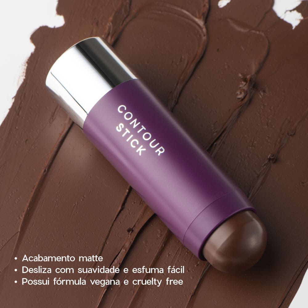 Contorno em Bastão Contour Stick Marrom Claro Océane Purple 6g Cor Toasted