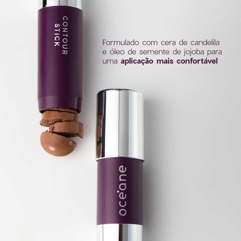 Contorno em Bastão Contour Stick Marrom Claro Océane Purple 6g Cor Toasted
