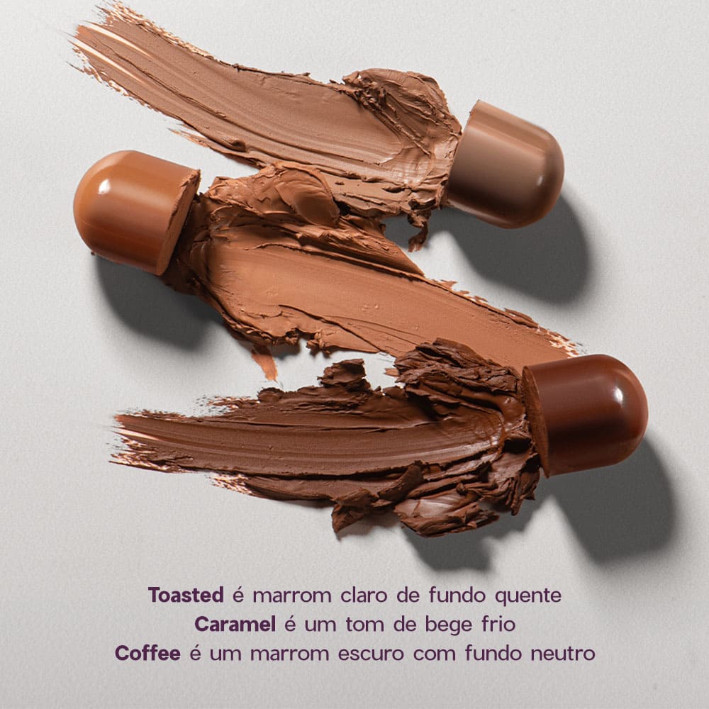 Contorno em Bastão Contour Stick Marrom Claro Océane Purple 6g Cor Toasted
