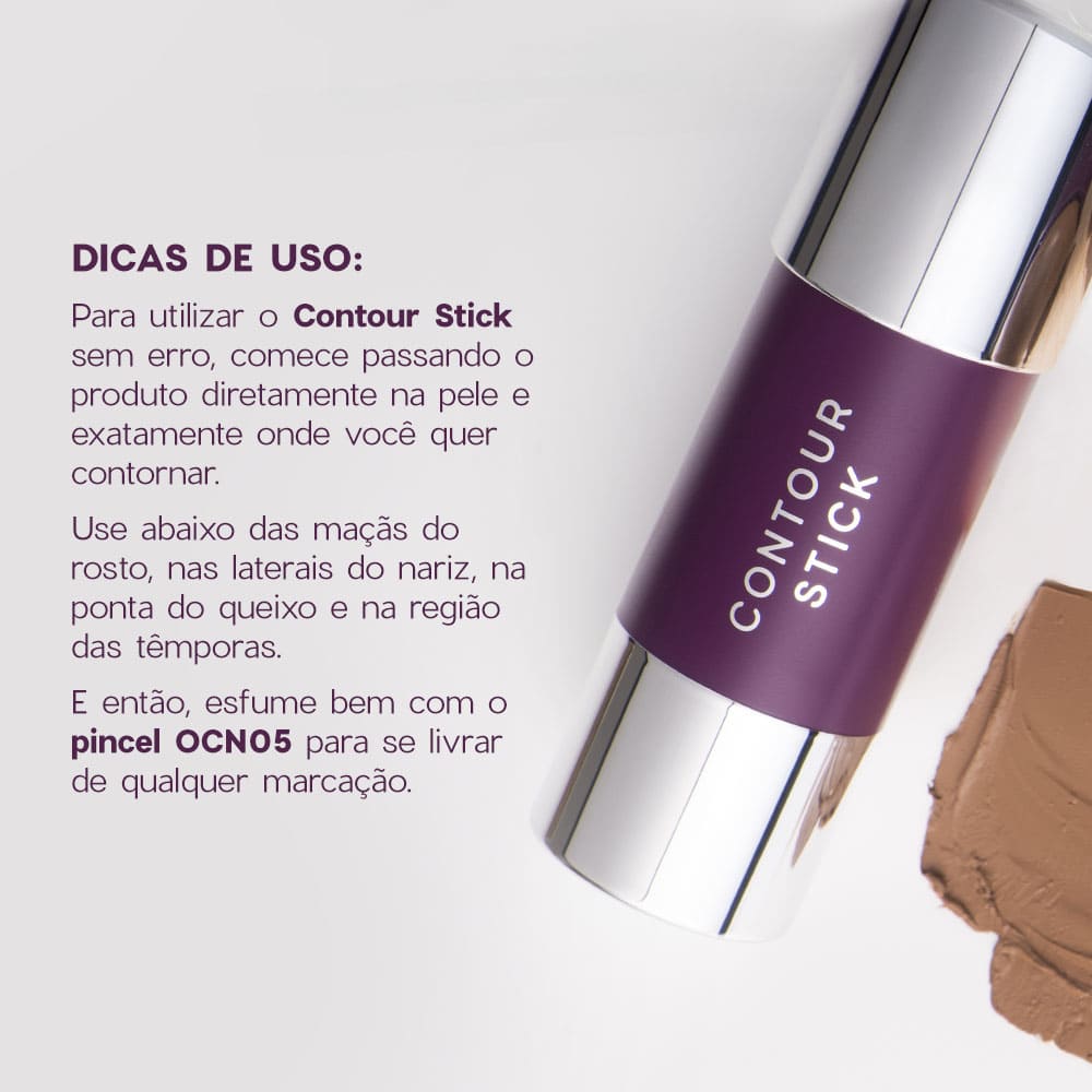 Contorno em Bastão Contour Stick Marrom Claro Océane Purple 6g Cor Toasted