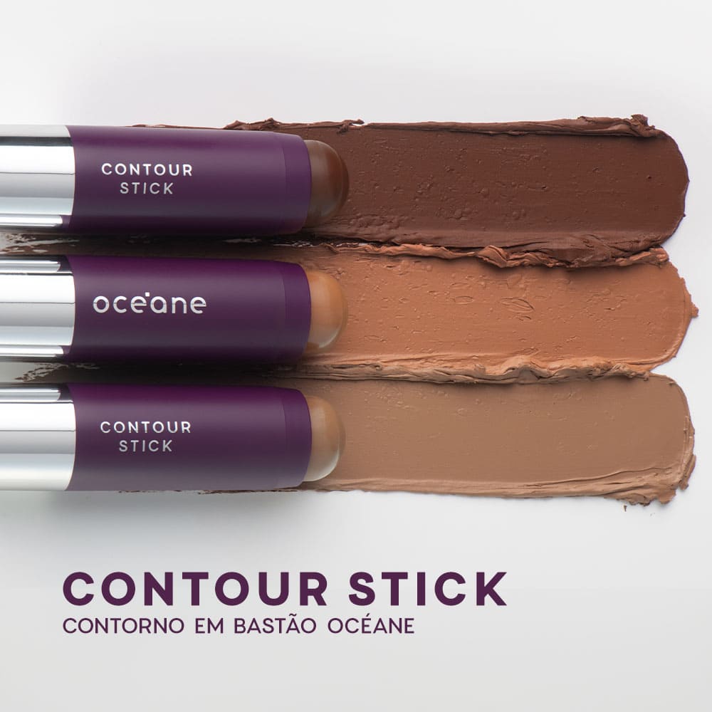 Contorno em Bastão Marrom Médio Contour Stick Océane Purple 6g Cor Caramel