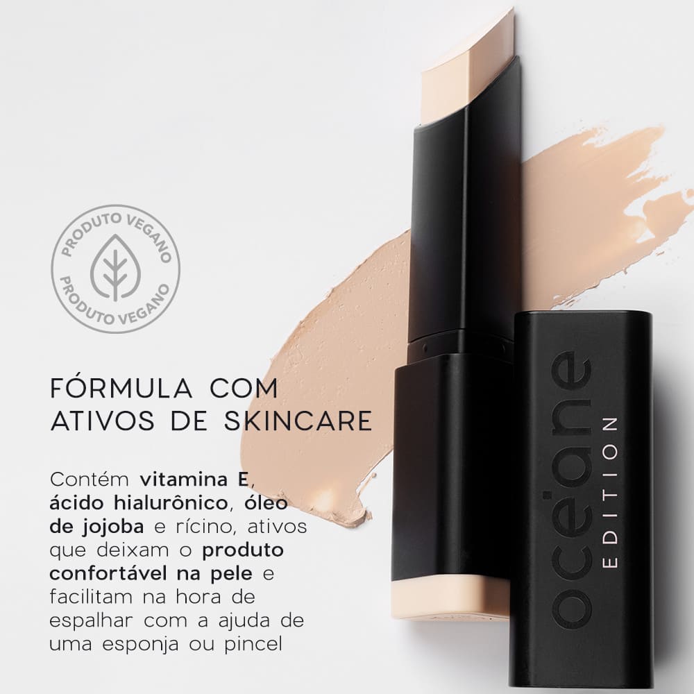 Base em Bastão Océane Foundation Stick 8g  Cor Ivory
