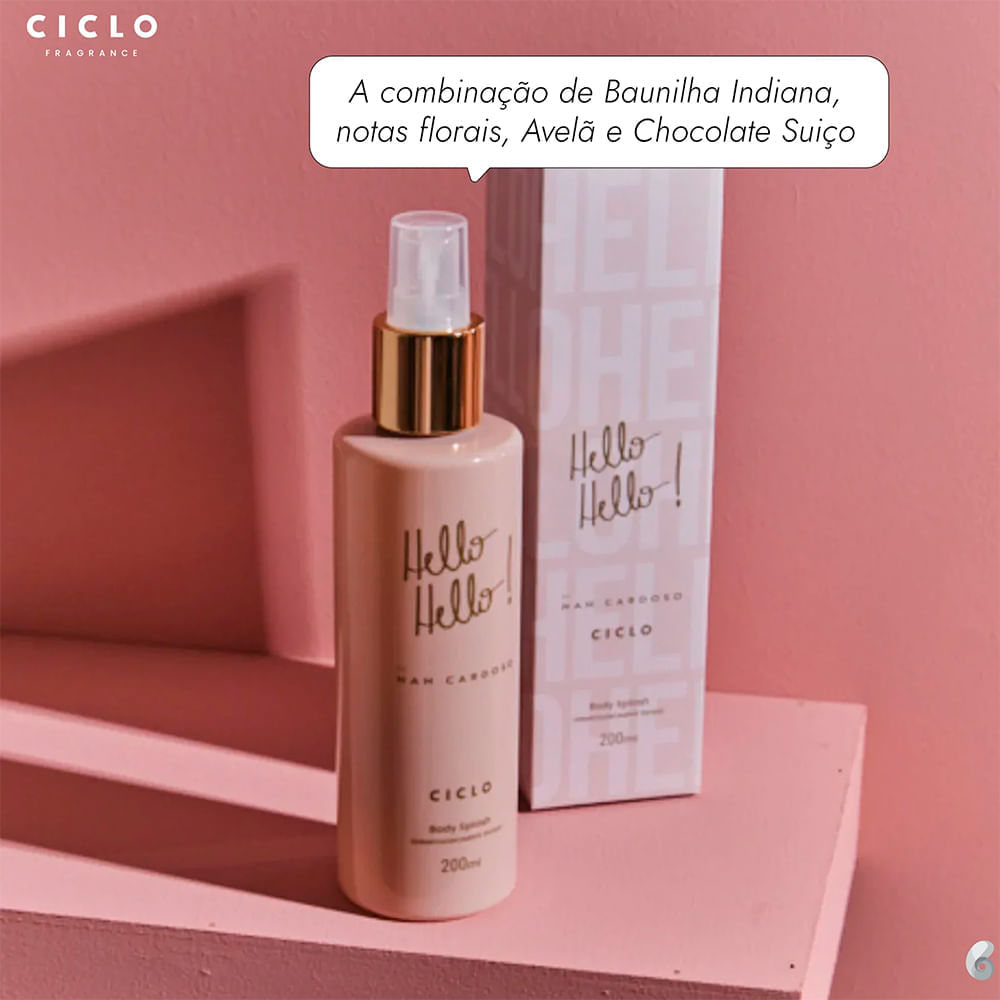 Body Splash Ciclo Hello Hello! by Nah Cardoso 200ml