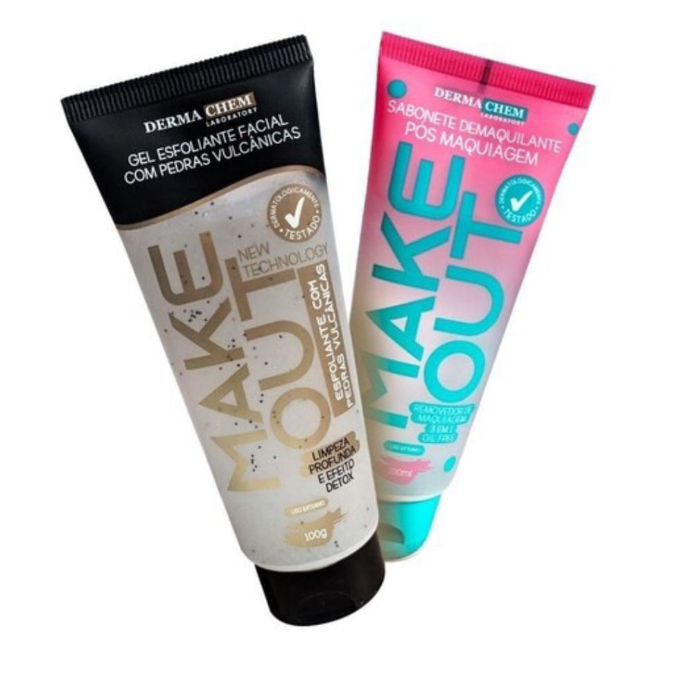 Kit Gel Esfoliante Detox 100g + Sabonete Demaquilante Dermachem 100ml