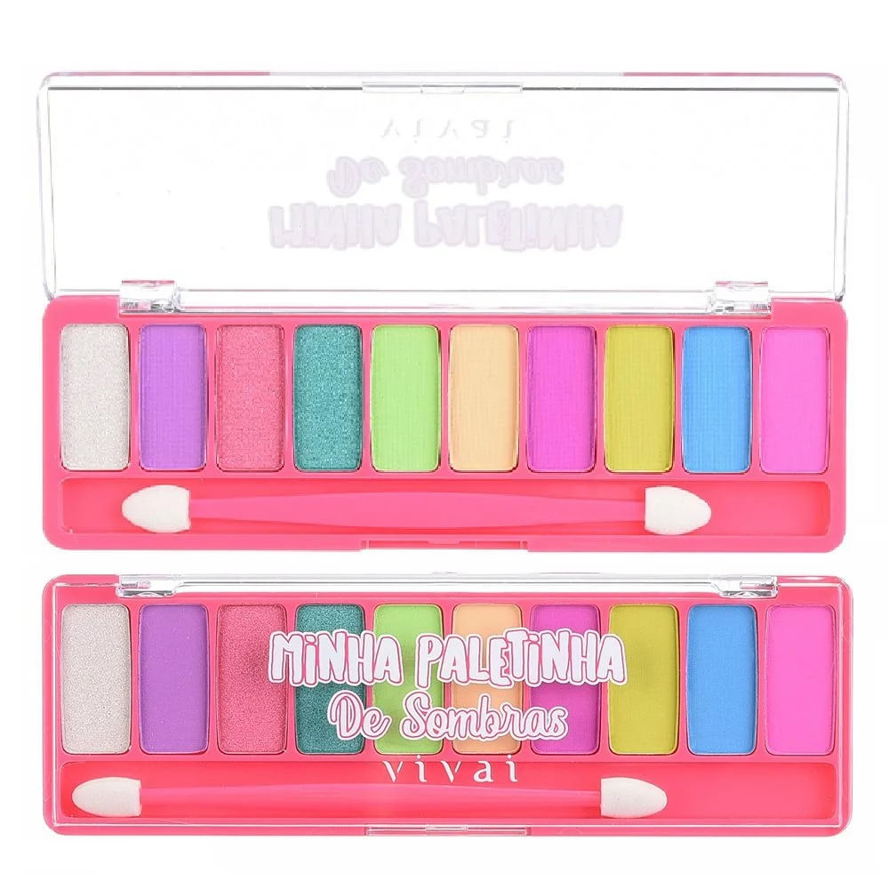 Paleta de sombras 10 Cores Teen Minha paletinha Vivai