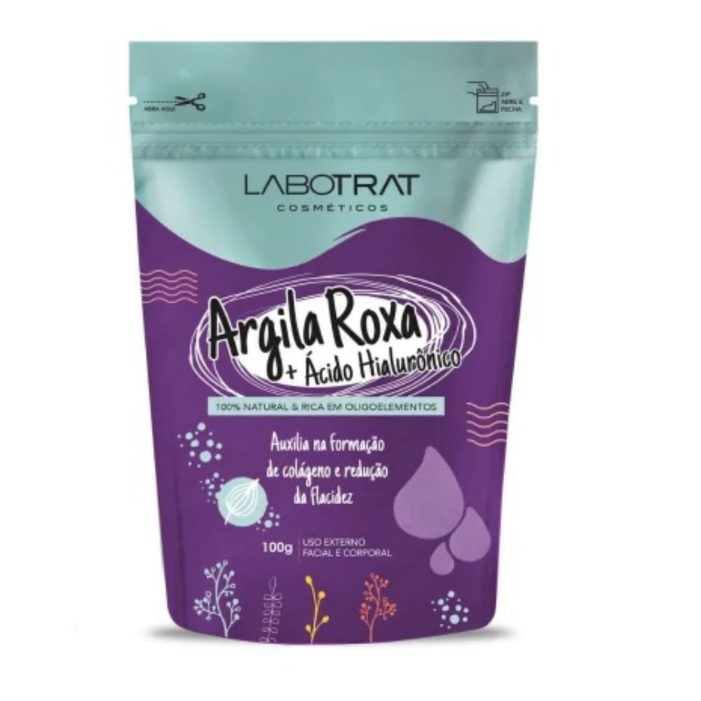 Argila Roxa Com Ácido Hialurônico Labotrat 100g