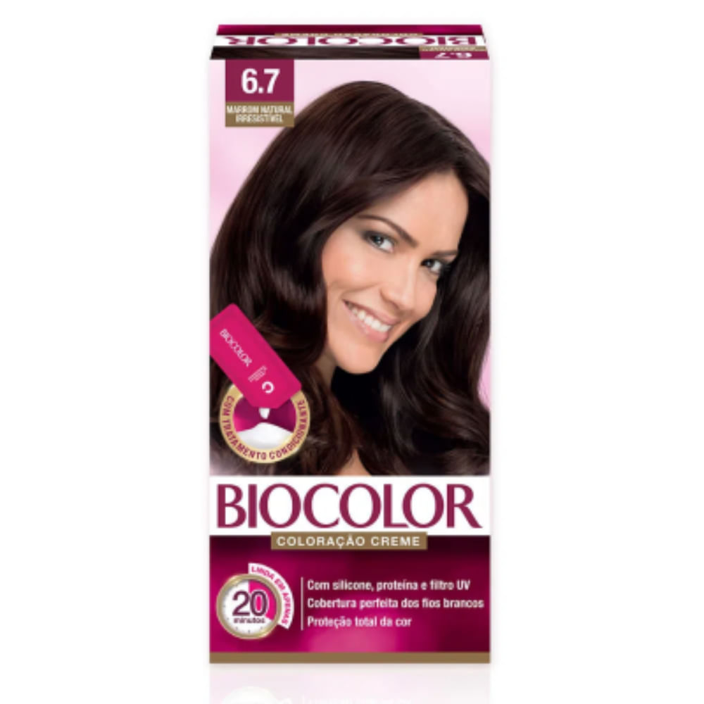 Tinta de Cabelo Biocolor Mini Cor: 6.7 Marrom Natural