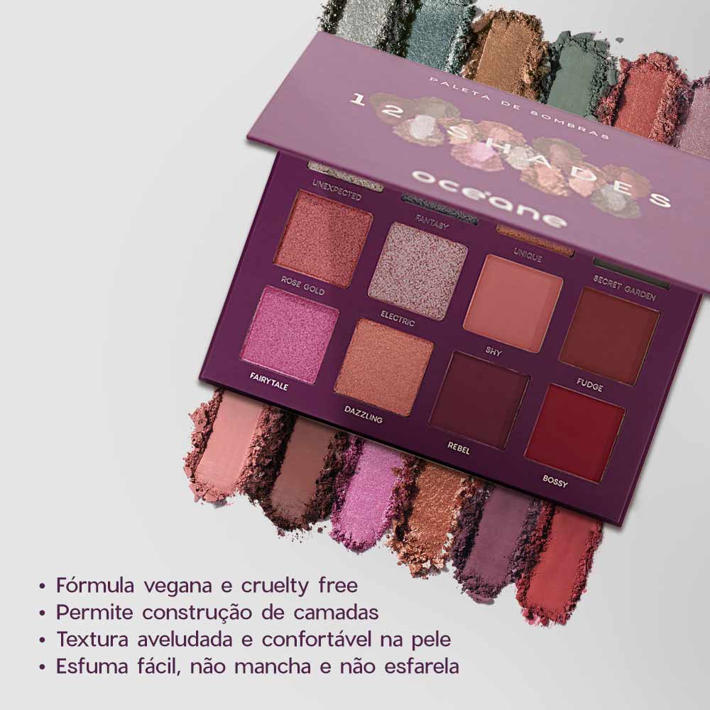 Paleta de Sombras Océane 12 Shades