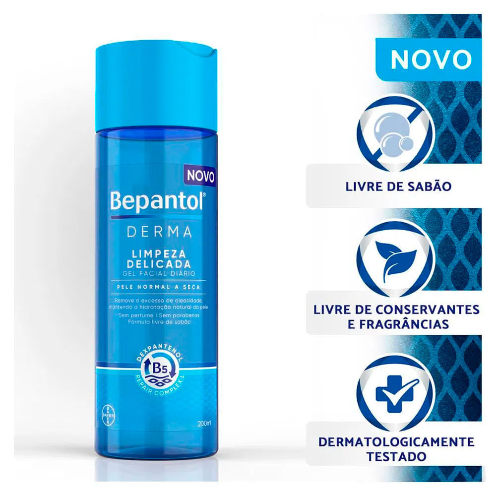 Bepantol Kit – Protetor Labial FPS50 4,5g + Loção Facial Revitalizante FPS25 50ml + Gel de Limpeza Facial 200ml