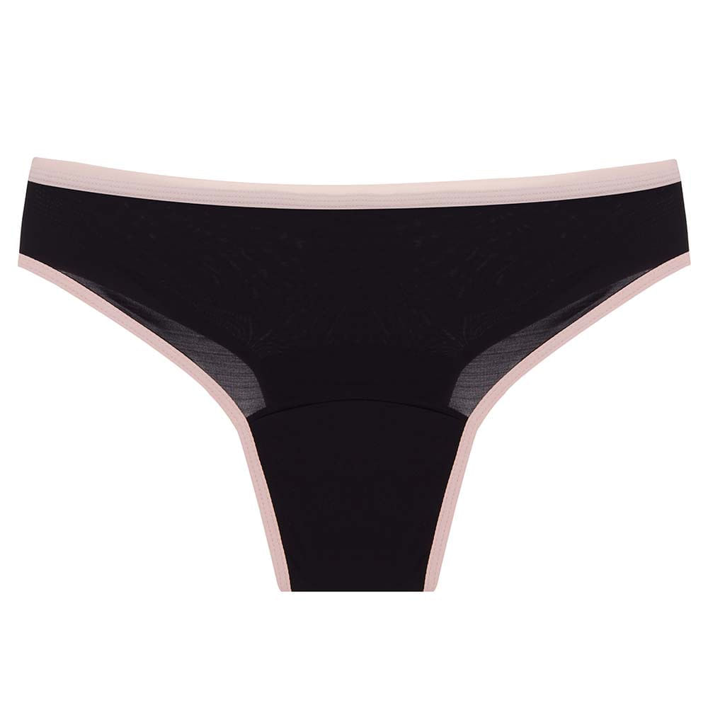 Calcinha Absorvente Pantys Comfy Preto E Rosa