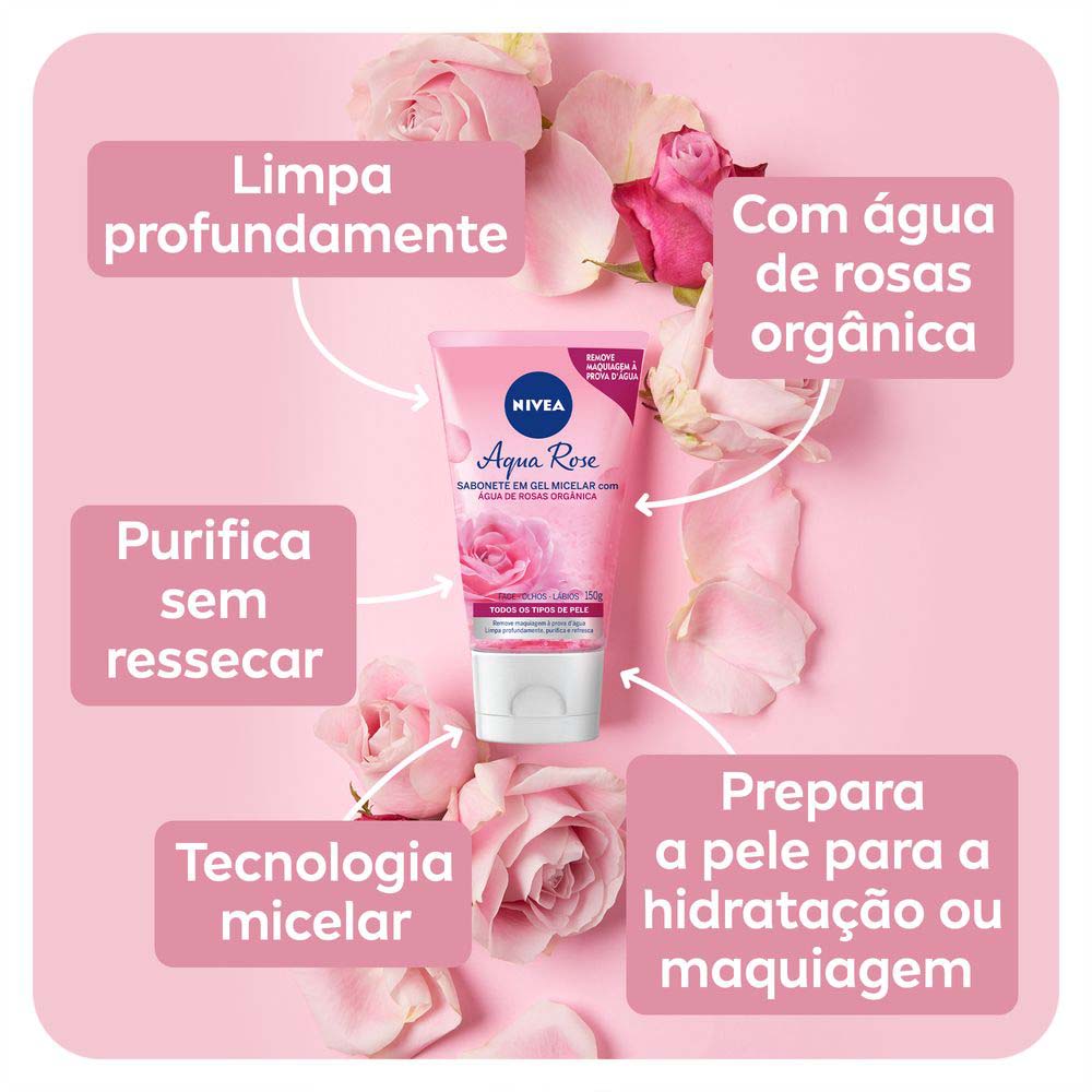 NIVEA Sabonete Facial em Gel Aqua Rose