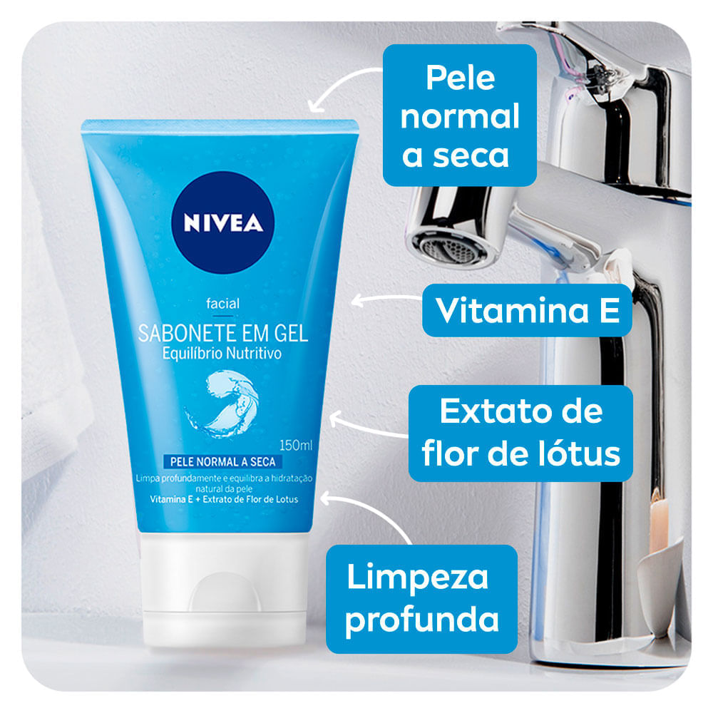 Sabonete Facial em Gel NIVEA Equilíbrio Nutritivo
