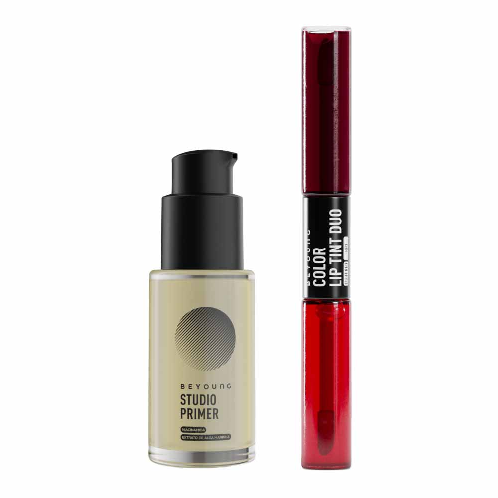 Beyoung Kit   Primer Facial Firmador + Lip Tint Duo Color