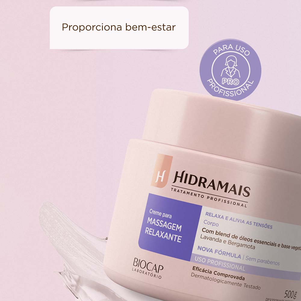 Creme para massagem Hidramais Relaxante