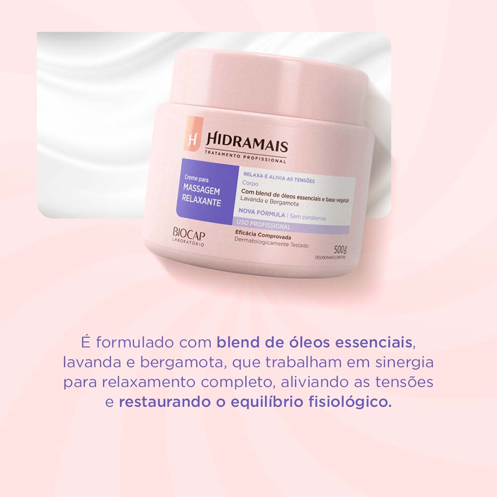 Creme para massagem Hidramais Relaxante