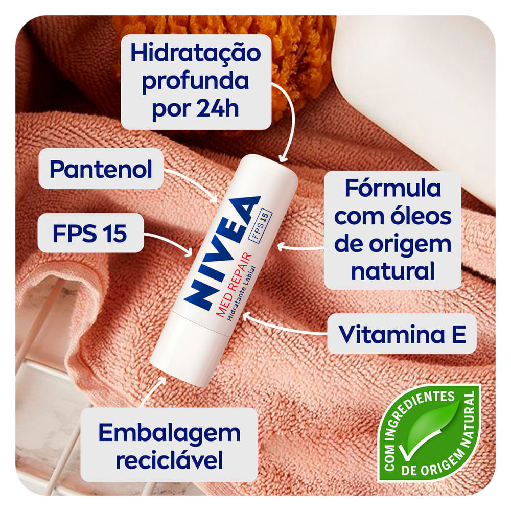 NIVEA Protetor Labial Med Repair FPS15