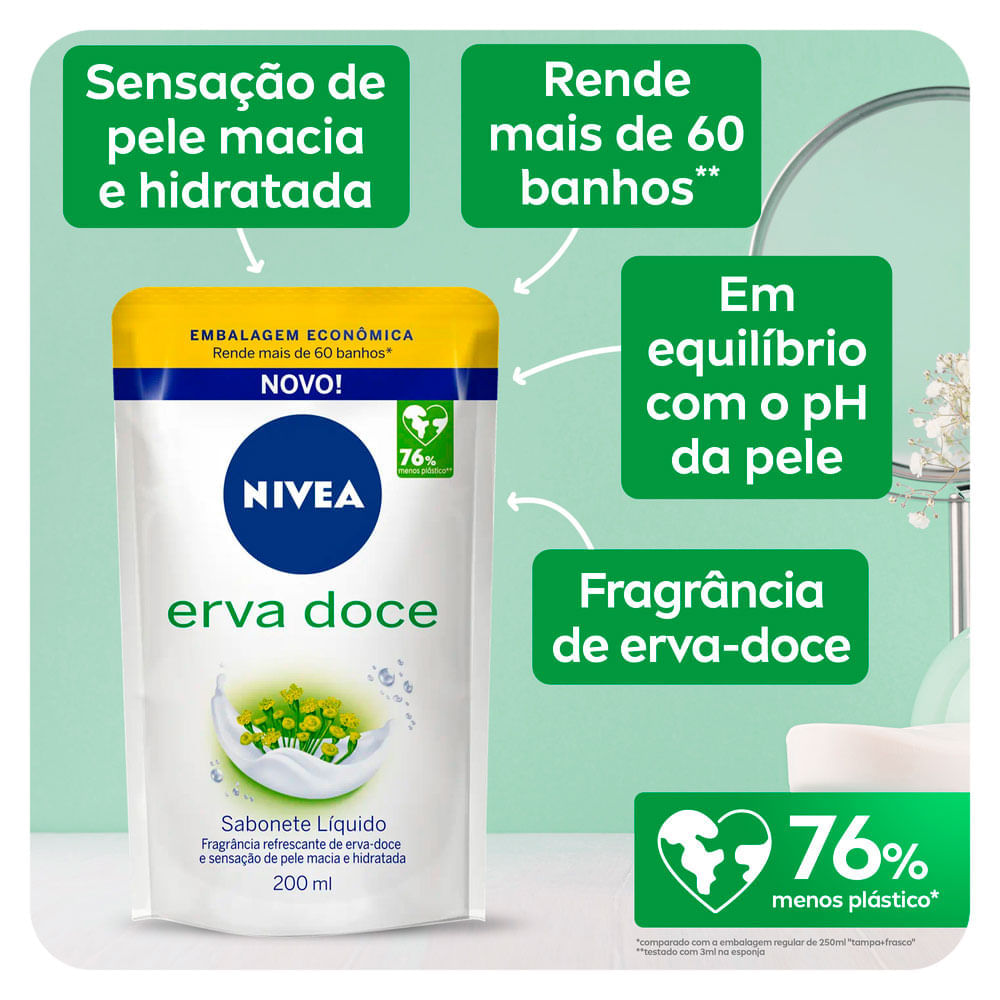 Sabonete Líquido NIVEA Erva Doce Refil