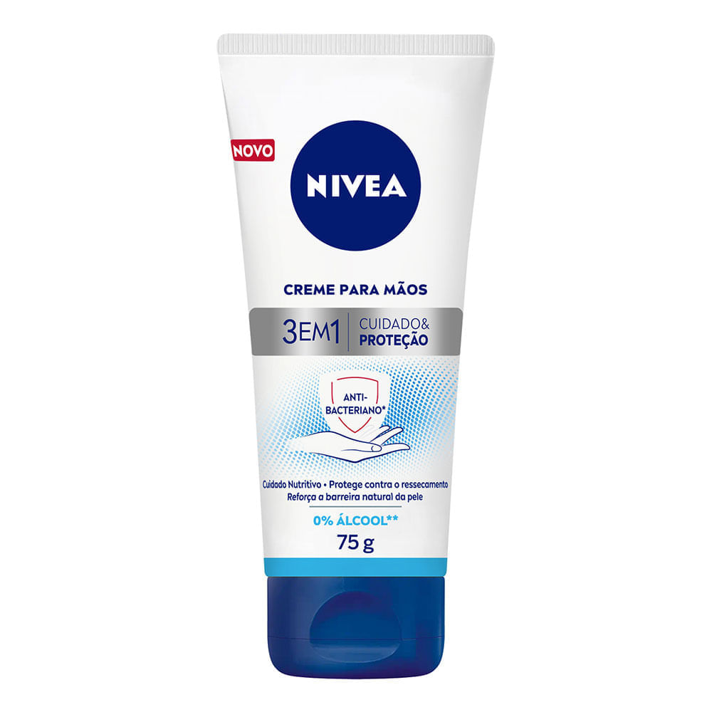 Creme para as Mãos 3 em 1 NIVEA Ação Antibacteriana