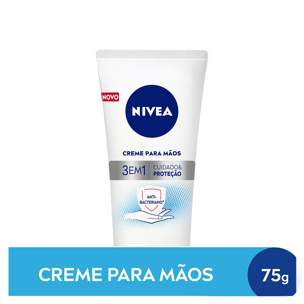 Creme para as Mãos 3 em 1 NIVEA Ação Antibacteriana