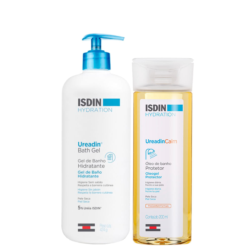Kit Isdin Corporal Ureadin Óleo de Banho Hidratante Corporal 200 ml + Gel de Banho Hidratante 424 g