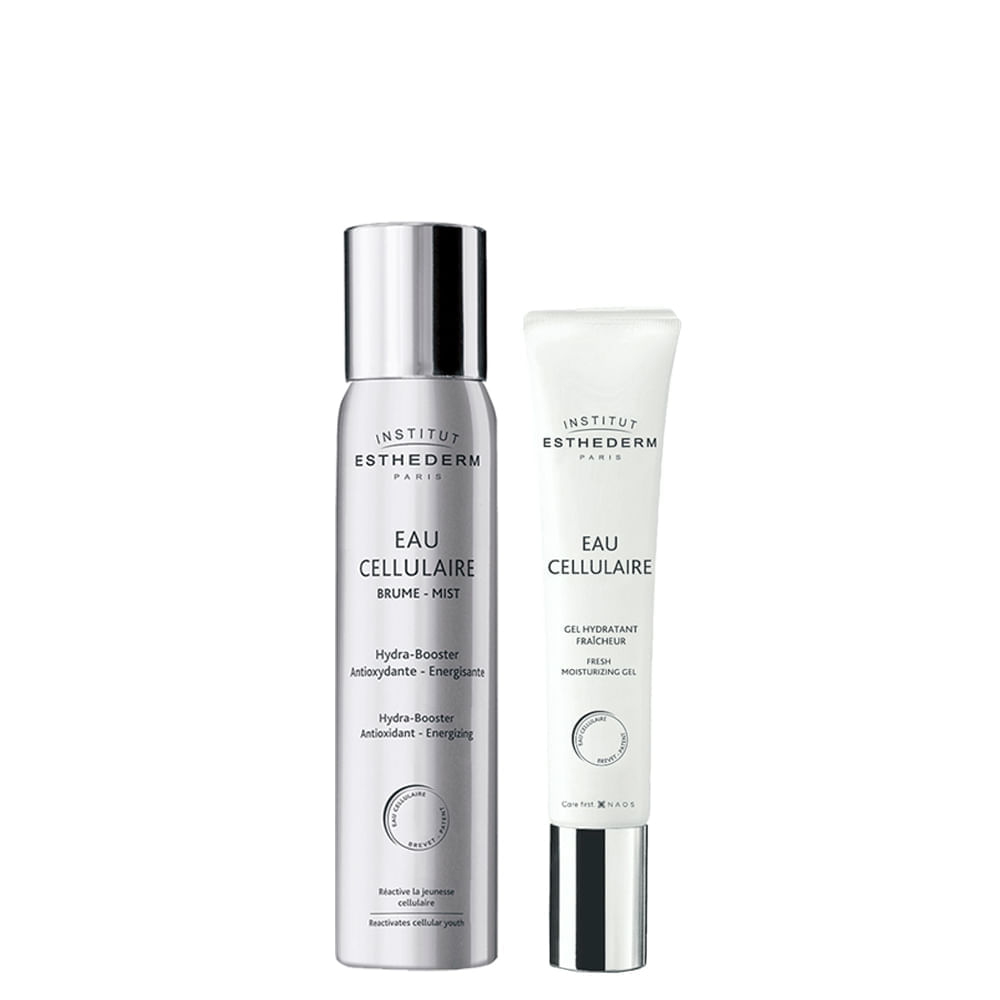 Kit Facial Anti-Idade Esthederm Eau Cellulaire Bruma de Água Celular 100 ml + Gel Facial 40 ml