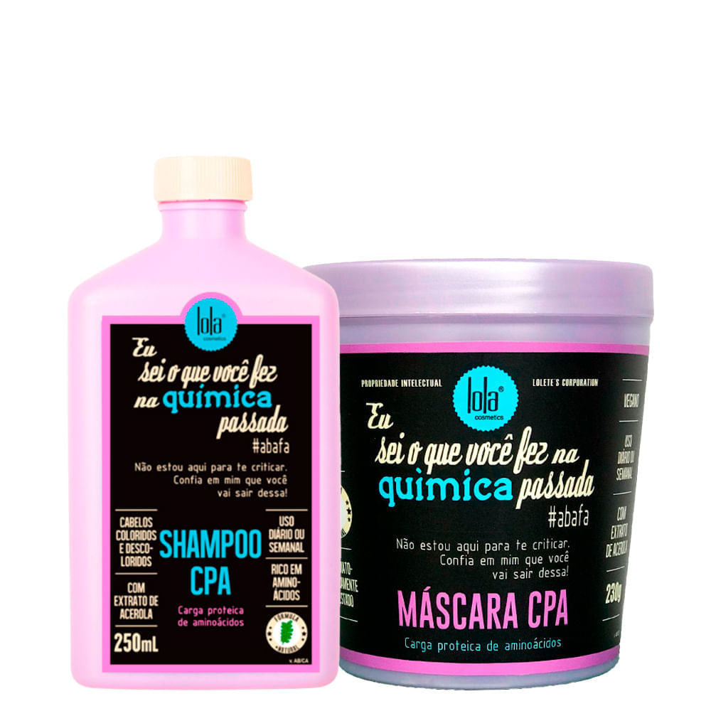 Kit Lola Cosmetics Hidratação Eu Sei o Que Você Fez na Química Passada Shampoo 250 ml + Máscara 230 g