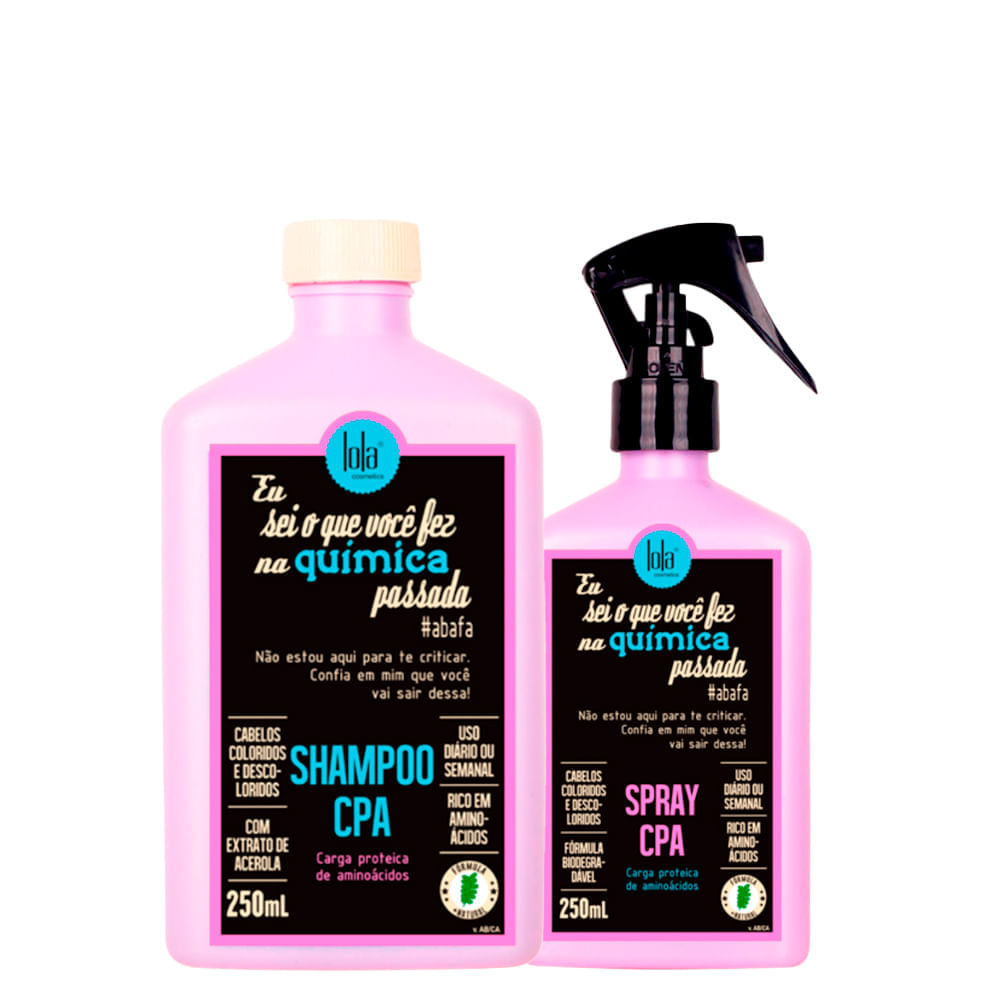 Kit Lola Cosmetics Hidratação Eu Sei o Que Você Fez na Química Passada Shampoo 250 ml + Tratamento em Spray 250 ml