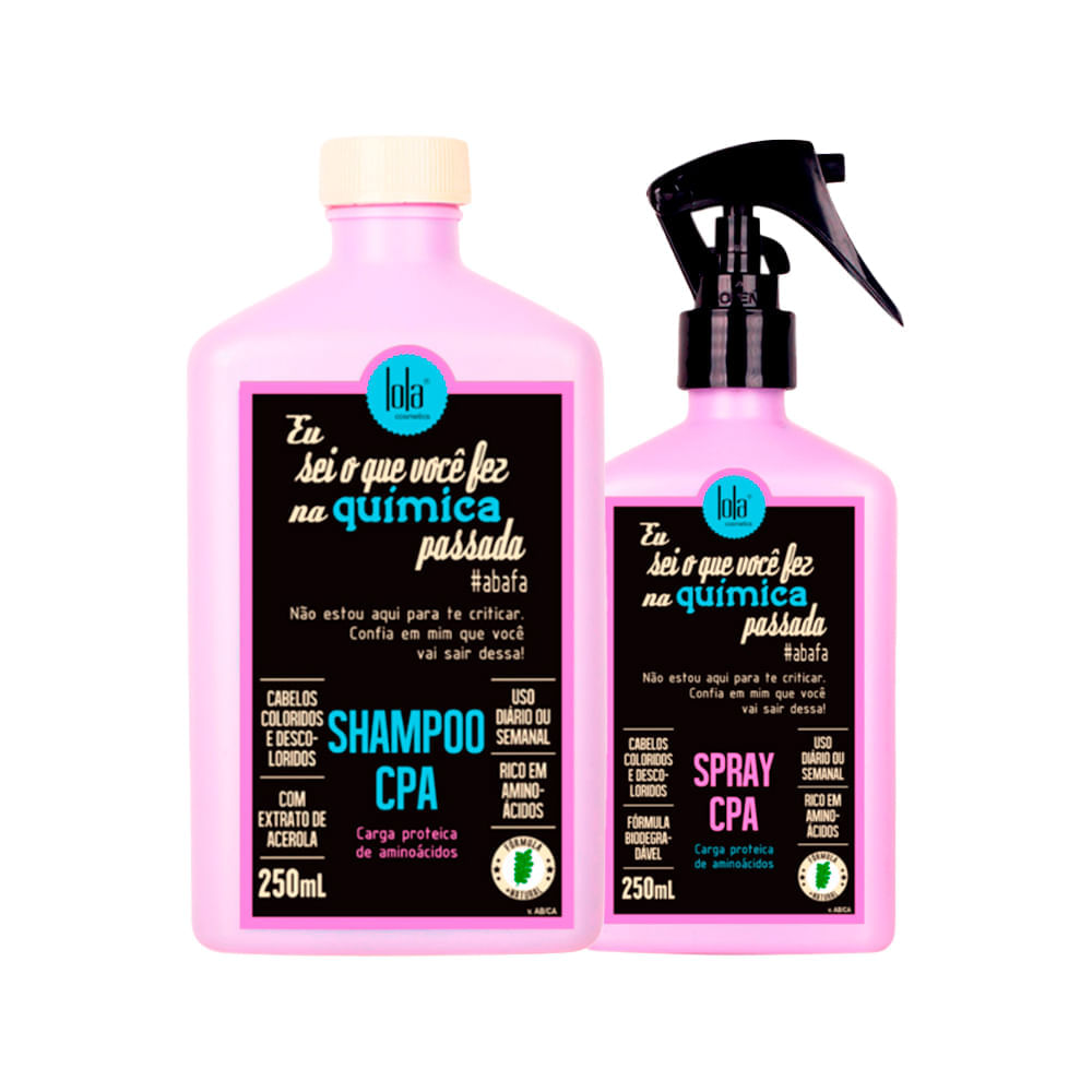 Kit Lola Cosmetics Hidratação Eu Sei o Que Você Fez na Química Passada Shampoo 250 ml + Tratamento em Spray 250 ml