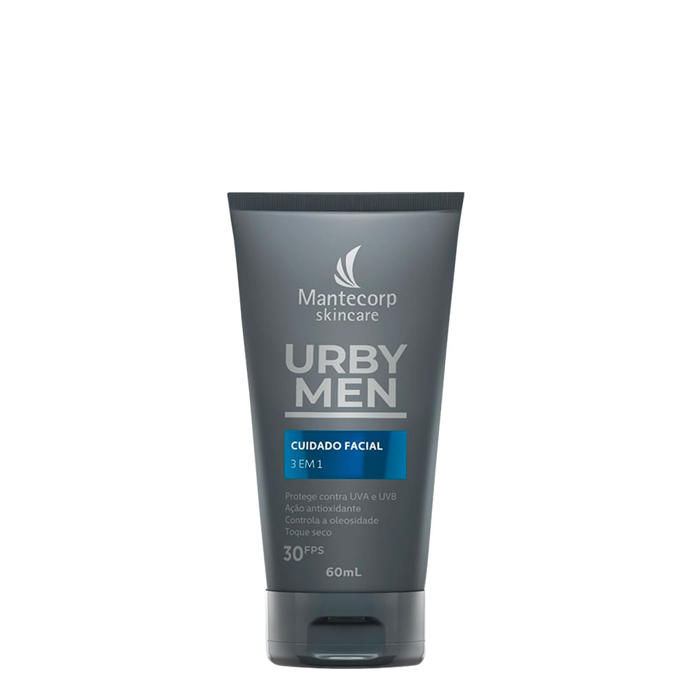 Loção Facial 3 em 1 Mantecorp Urby Men FPS 30 60 ml