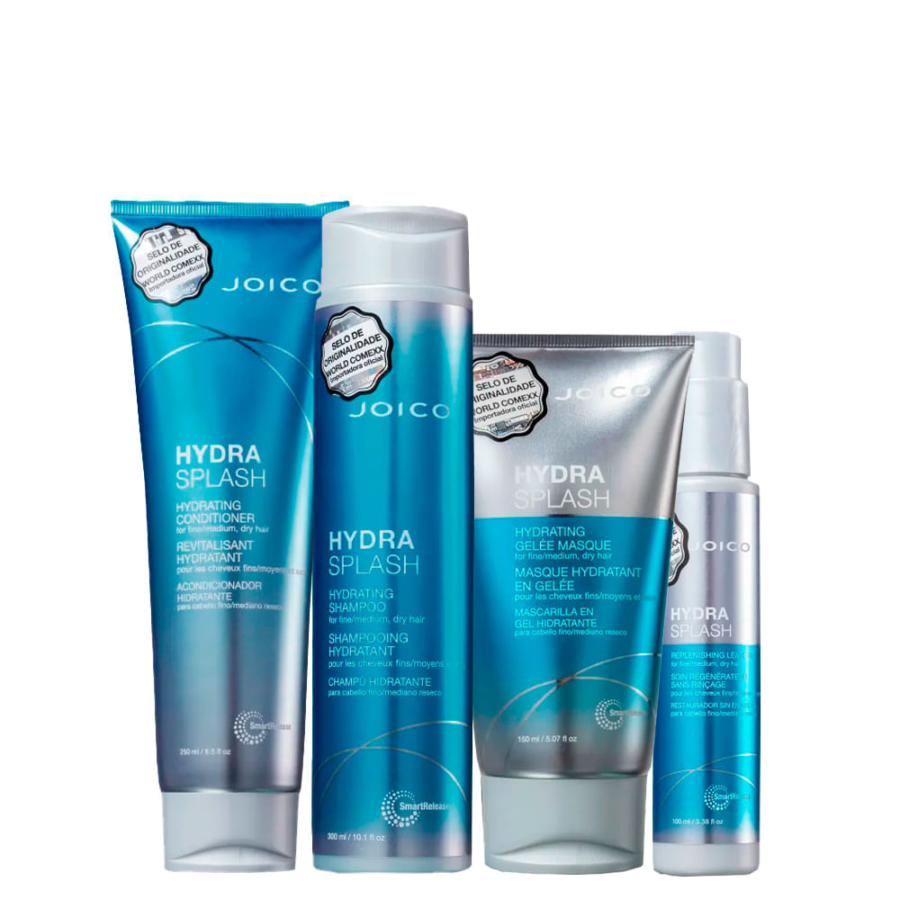 Kit Hidratação Joico Shampoo 300 ml + Condicionador 250 ml + Máscara 150 ml + Leave-in 100 ml