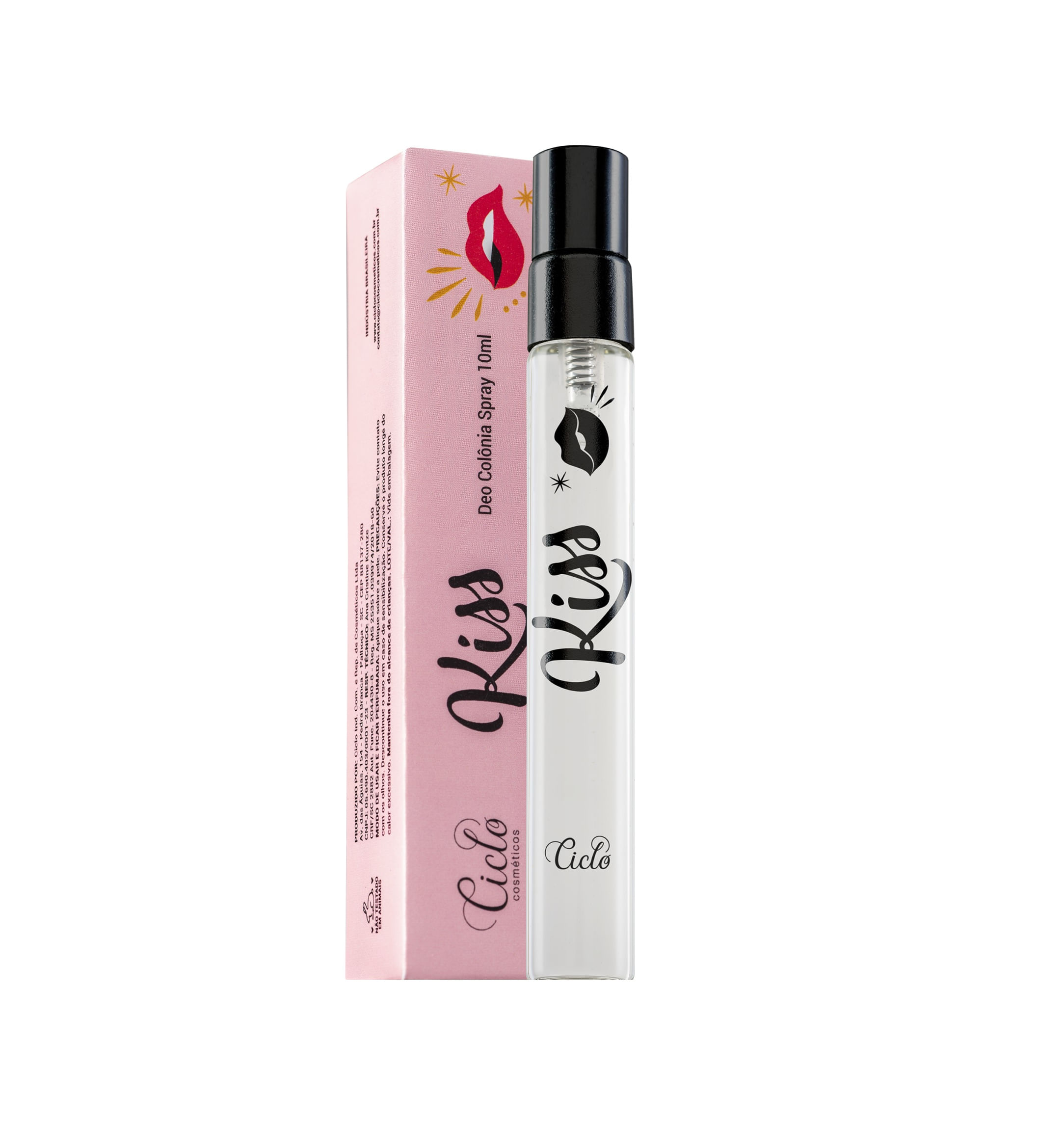 Deo Colônia Kiss Ciclo Cosméticos 10ml