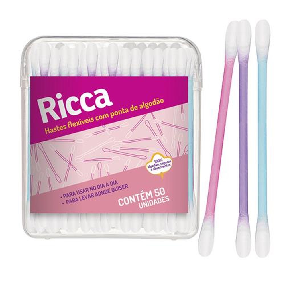 Hastes Flexiveis Travel Pack Ricca 50 Peças