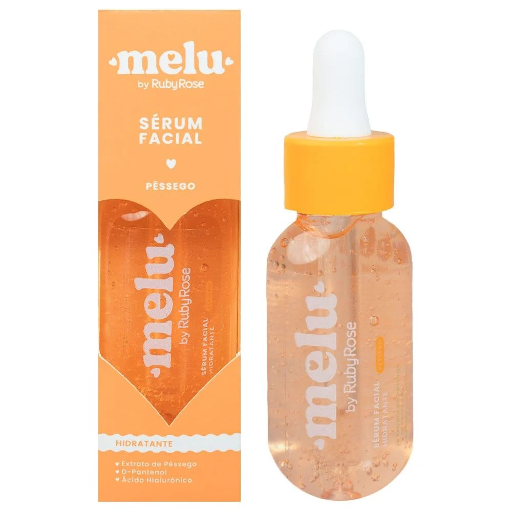 Sérum Facial Hidratante Pêssego Melu Rubyrose 30ml
