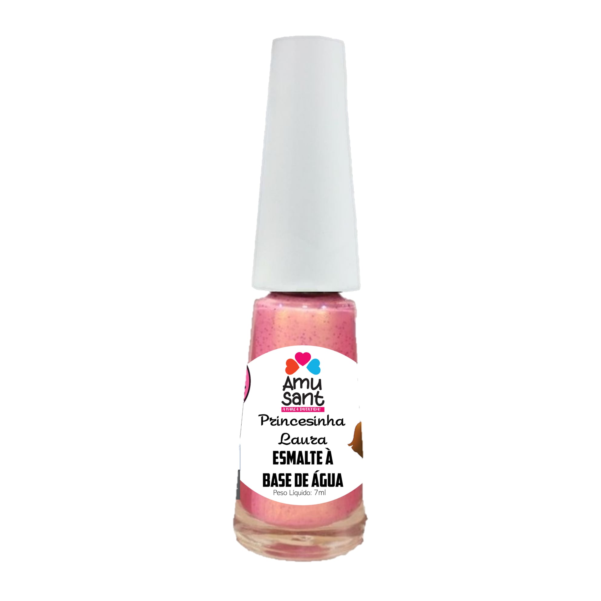 Esmalte Infantil À Base De Água Amusant Princesinha Laura 7ml