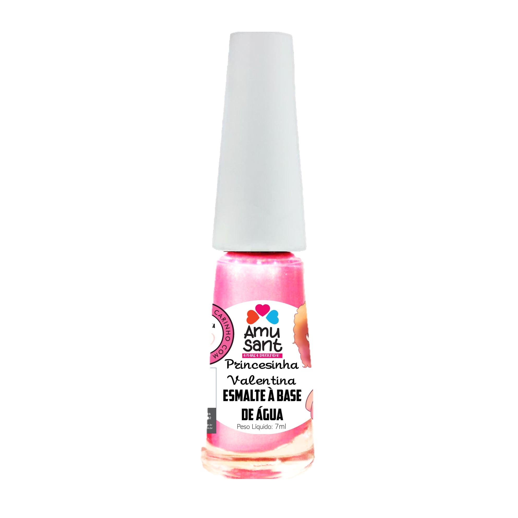 Esmalte Infantil à Base de Água Amusant Princesinha Laura 7ml