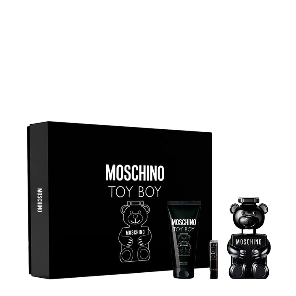 Kit Moschino Toy Boy Edp  Perfume Masculino 100ml + Body Gel + Travel Spray