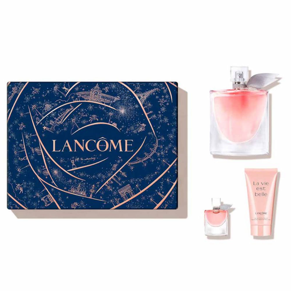 Kit Lancome La Vie Est Belle Eau de Parfum 100ml + Body Lotion 50ml + Mini 4ml