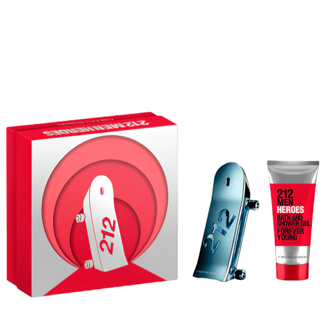 Kit Carolina Herrera 212 Heroes Men  Eau de Toilette 90ml + Shower Gel 100ml