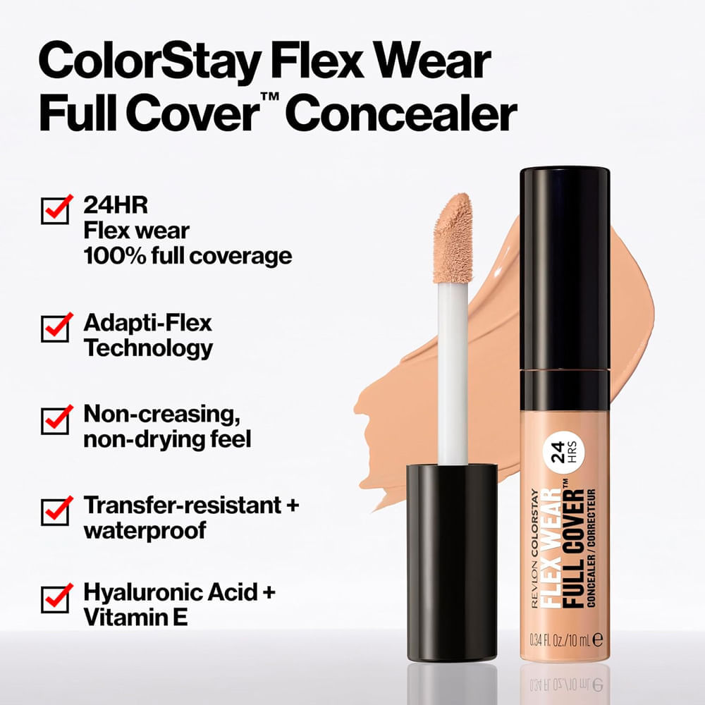 Revlon Colorstay Flex Wear Full Cover Concealer Medium - Corretivo Líquido 10ml