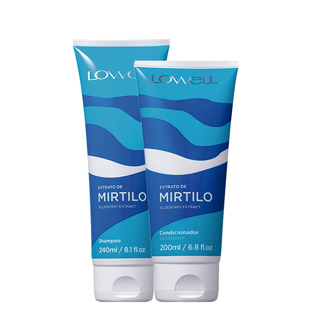Kit Lowell Extrato de Mirtilo - Shampoo 240 ml + Condicionador 200 ml